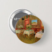 Inneres eines Restaurants von Vincent van Gogh Button (Vorne & Hinten)