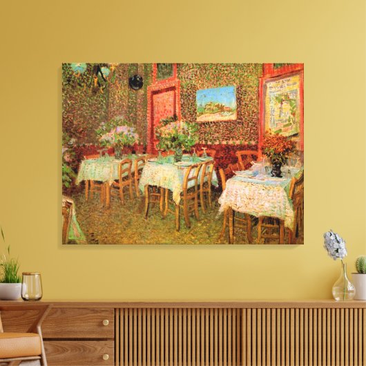 Inneres eines Restaurants von Vincent van Gogh Leinwanddruck (Insitu (Wohnzimmer))