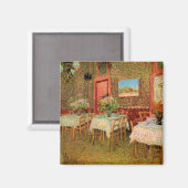 Inneres eines Restaurants von Vincent van Gogh Magnet (Vorderseite/Rückseite)