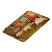 Inneres eines Restaurants von Vincent van Gogh Magnet (Linke Seite)