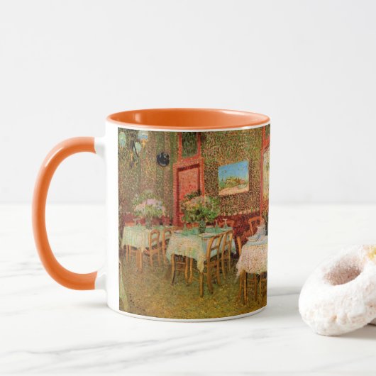 Inneres eines Restaurants von Vincent van Gogh Tasse (Mit Donut)