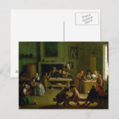 Inneres eines Schulzimmers Postkarte (Vorne/Hinten)