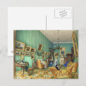 Inneres eines Wohnzimmers, 1847 Postkarte (Vorne/Hinten)