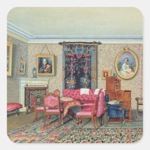 Inneres in Pavlino, 1840er Quadratischer Aufkleber