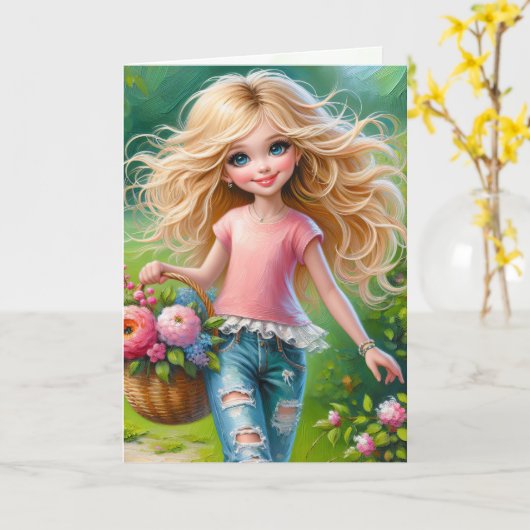 Inneres Kind Geburtstag Karte (Gelbe Blume)