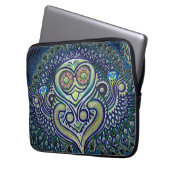 "Inneres Licht" (psychedelische Eule) Laptopschutzhülle (Vorderseite Links)