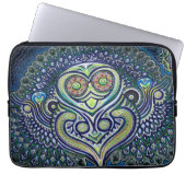 "Inneres Licht" (psychedelische Eule) Laptopschutzhülle (Vorderseite)