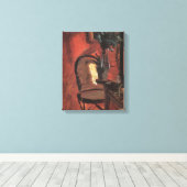 Inneres mit Vorsitz und Pflanze von Anna Ancher Leinwanddruck (Insitu (Holzboden))