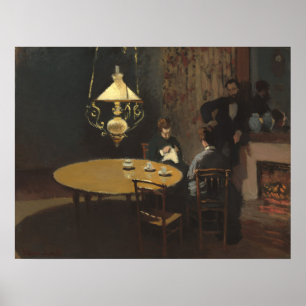 Inneres nach dem Abendessen - Claude Monet Fine Ar Poster