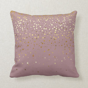 Inneres Petite Golden Stars Platz Pillow-Mauve Kissen