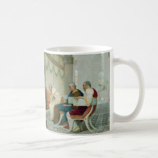 Inneres römischen Gebäude mit Figuren Kaffeetasse