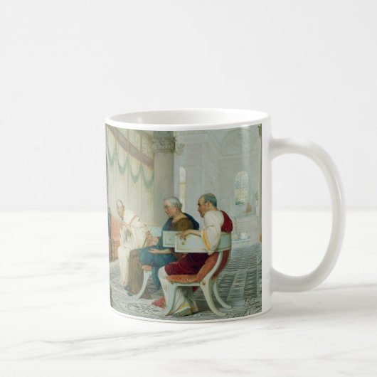 Inneres römischen Gebäude mit Figuren Kaffeetasse (Rechts)