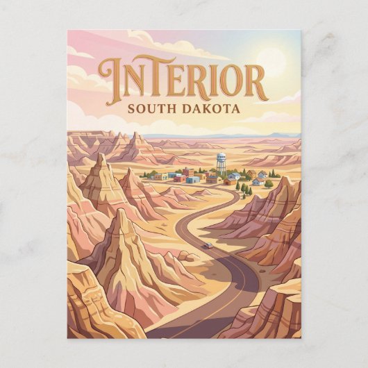 Inneres South Dakota Postkarte (Vorderseite)