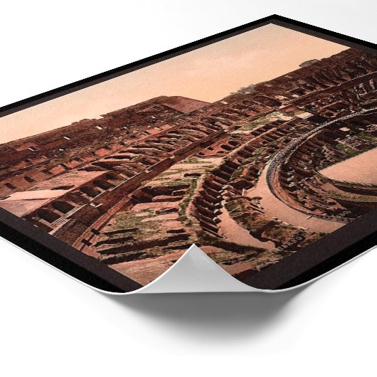 Inneres von Kolosseum, Rom, Italien Poster (Ecke)