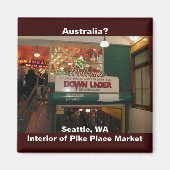 Inneres von Pike Place Market Seattle, Washington Magnet (Vorne)