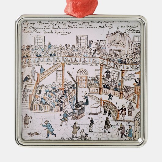 Innerhalb der alten lutherischen Kirche York Silbernes Ornament (Vorne)