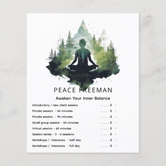 Innerhalb der Stille | Waldmeditation Flyer (Vorne)