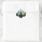 Innerhalb der Stille | Waldmeditation Runder Aufkleber (Tasche)
