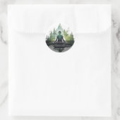 Innerhalb der Stille | Waldmeditation Runder Aufkleber (Tasche)