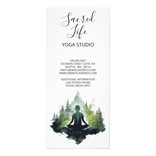 Innerhalb der Stille | Waldmeditation Werbekarte (Hinten)