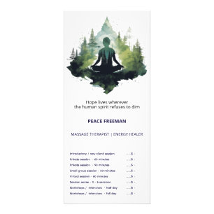 Innerhalb der Stille   Waldmeditation Werbekarte