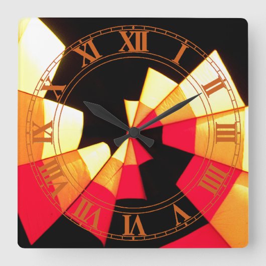 Innerhalb des Ballons Quadratische Wanduhr (Vorderseite)