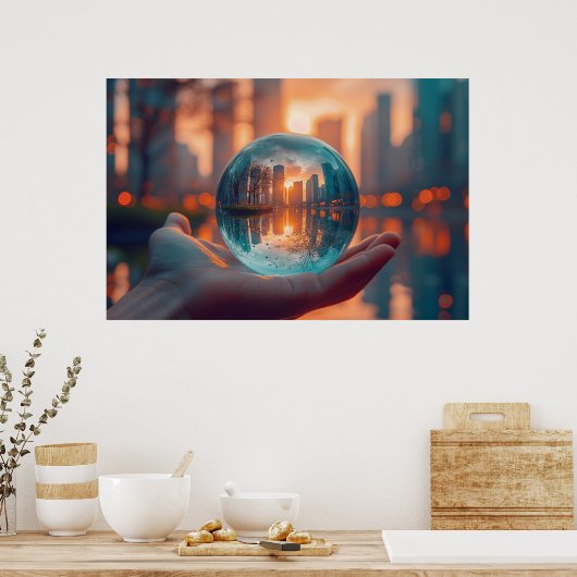 Innerhalb einer Kugel Poster (Küche)