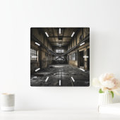 Innerhalb einer Station, die verlassen wurde Quadratische Wanduhr (Zuhause)