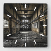 Innerhalb einer Station, die verlassen wurde Quadratische Wanduhr (Vorderseite)