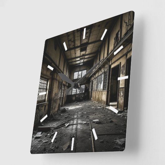 Innerhalb einer Station, die verlassen wurde Quadratische Wanduhr (Winkel)