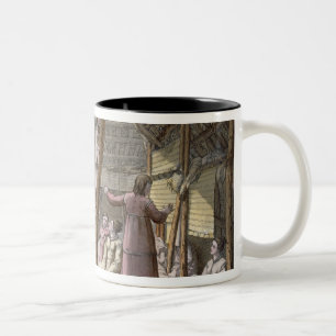Innerhalb eines Hauses in Alaska (Farbstich) Zweifarbige Tasse
