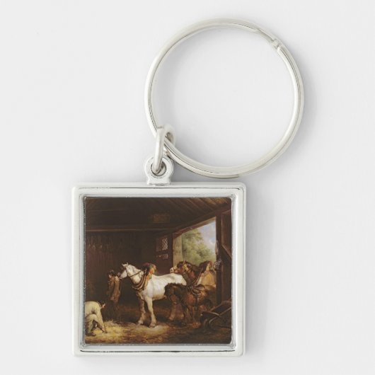 Innerhalb eines Stalles Schlüsselanhänger (Vorne)
