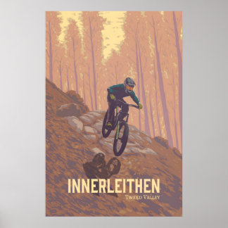 Innerleithen Mountainbike-Reiseposter Poster
