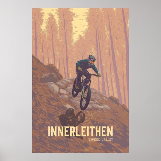Innerleithen Mountainbike-Reiseposter Poster (Vorne)