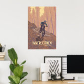 Innerleithen Mountainbike-Reiseposter Poster (Heimbüro)