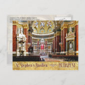Innern der St. Stephans-Basilika in Budapest Postkarte (Vorne/Hinten)