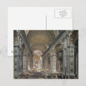 Innern von St. Peter's, Rom, 1867 Postkarte (Vorne/Hinten)