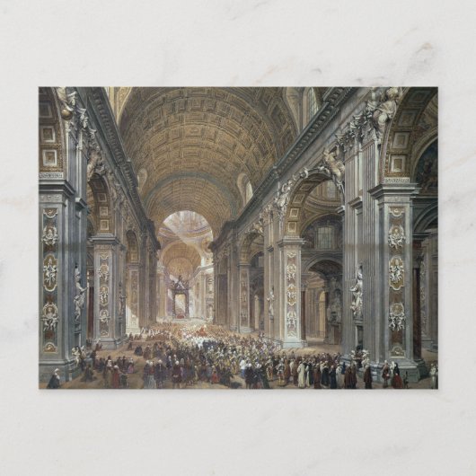Innern von St. Peter's, Rom, 1867 Postkarte (Vorderseite)