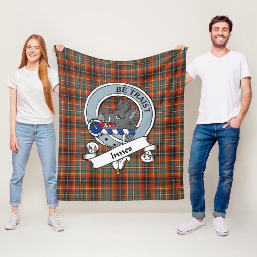 Innes Ancient Clan Abzeichen Tartan Kariert Fleecedecke (Beispiel)
