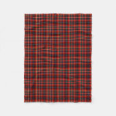 Innes Clan Bright Red Tartan Fleecedecke (Vorderseite)