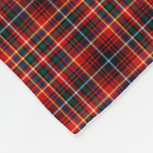 Innes Clanheller roter Tartan Fleecedecke