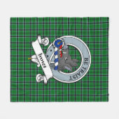 Innes Junting Clan Abzeichen Tartan Kariert Fleecedecke (Vorderseite (Horizontal))