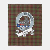 Innes of Cowie Clan Abzeichen Tartan Kariert Fleecedecke (Vorderseite)