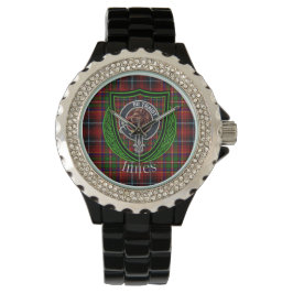 Innes Schottischer Clan-Tartan und Wappen Armbanduhr