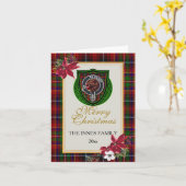 Innes Scottish Clan Tartan & Crest Karte (Gelbe Blume)