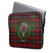 Innes Scottish Clan Tartan & Crest Laptopschutzhülle (Vorderseite Links)