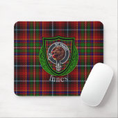 Innes Scottish Clan Tartan & Crest Mousepad (Mit Mouse)