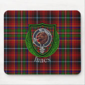 Innes Scottish Clan Tartan & Crest Mousepad (Vorne)