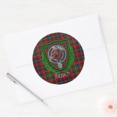 Innes Scottish Clan Tartan & Crest Runder Aufkleber (Umschlag)