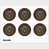 Innes Scottish Clan Tartan & Crest Runder Aufkleber (Blatt)